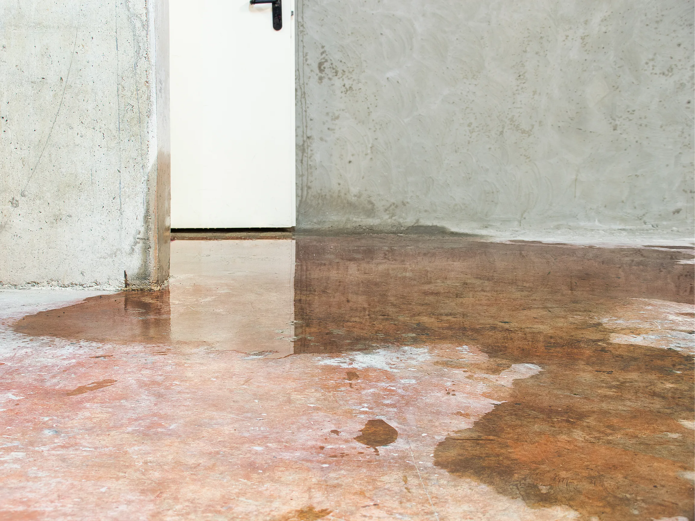 water leaking in basement on floor
