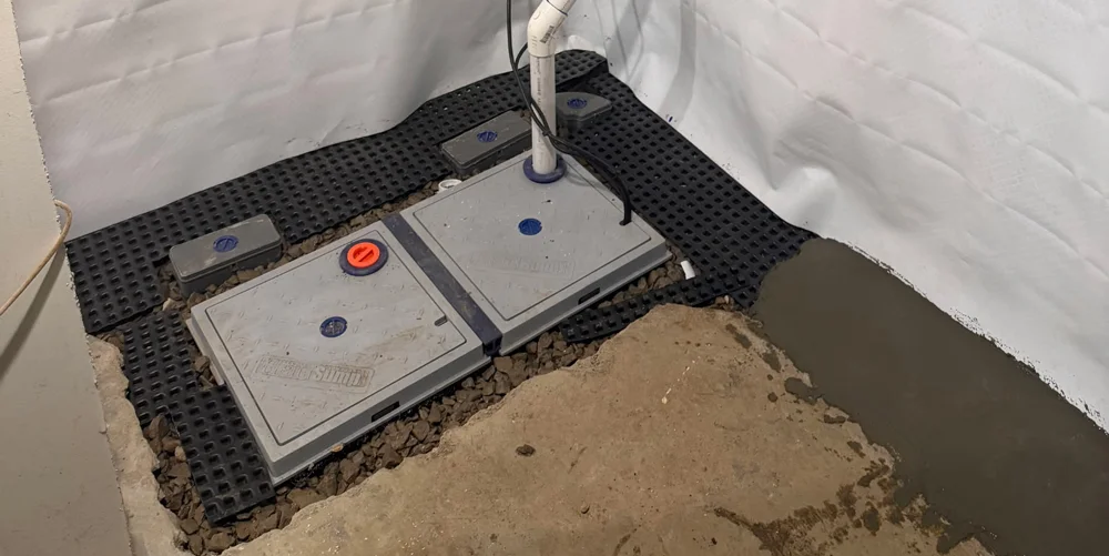 Fast Drain Basement Waterproofing System